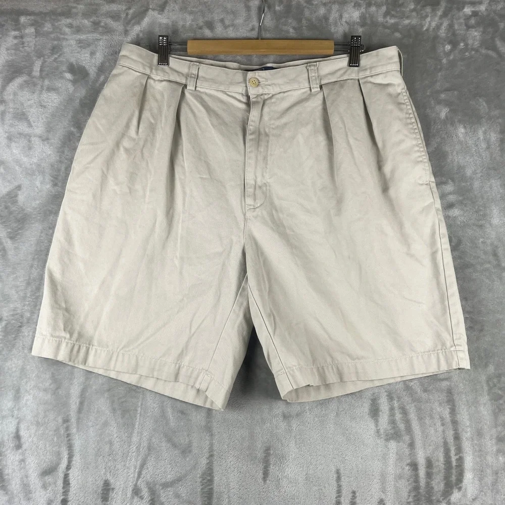 Polo Ralph Lauren Tyler Short Mens fits 36 Double Pleated Chino Cotton Shorts